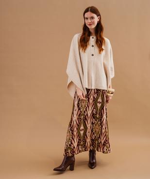 Gilet cape en maille moelleuse femme vue5 - GEMO(FEMME PAP) - GEMO