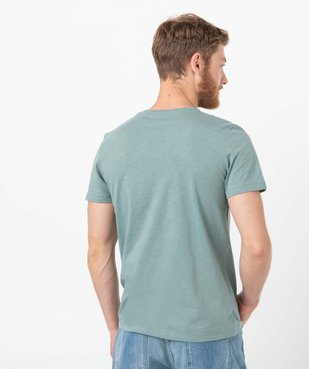 Tee-shirt homme avec motif feuillage  vue3 - GEMO (HOMME) - GEMO
