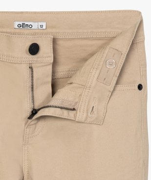 Pantalon garçon coupe skinny en toile extensible vue3 - GEMO (JUNIOR) - GEMO