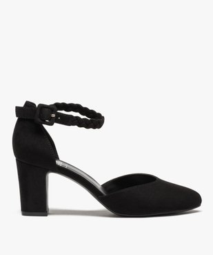Escarpins femme unis à talon carré et bride tressée vue1 - VALENTINA BALDA - GEMO