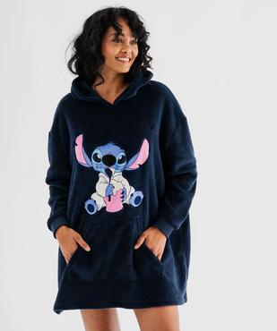 Chemise de nuit en  polaire à capuche motif Stitch femme - Disney vue1 - LILO & STITCH - GEMO