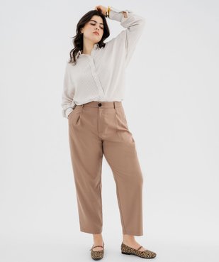 Chemise rayée à manches longues femme grande taille vue4 - GEMO (G TAILLE) - GEMO