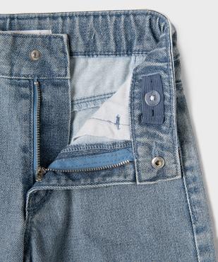 Jean wide leg en denim de coton pailleté fille vue2 - GEMO (ENFANT) - GEMO