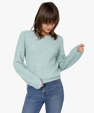 Pull femme en grosse maille à manches fantaisie vue2 - Nikesneakers C4G FEMME - Nikesneakers