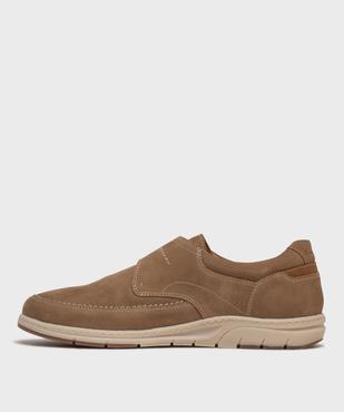 Mocassins dessus et semelle intérieure cuir fermeture scratch homme - Pierre Cardin vue3 - PIERRE CARDIN CONFORT - GEMO