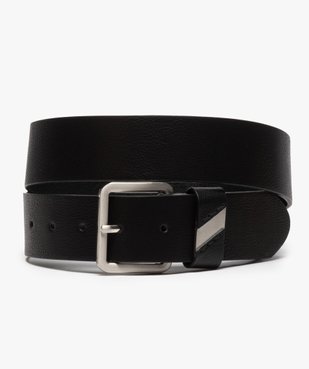 Ceinture homme en matière grainée avec boucle en métal brossé vue1 - Nikesneakers (ACCESS) - Nikesneakers