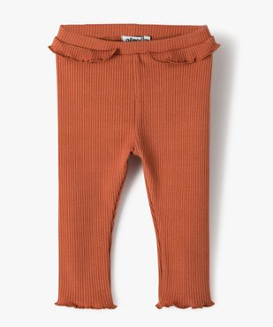 Legging bébé fille en maille côtelé et basque vue1 - GEMO C4G BEBE - GEMO