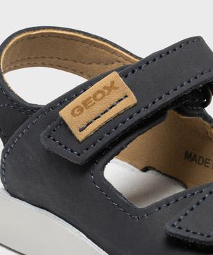 Sandales dessus cuir avec fermeture scratchs bébé garçon - Geox vue6 - GEOX - GEMO