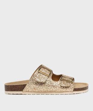 Mules double bride à paillettes avec semelle intérieure cuir femme - 5 Miles vue1 - VALENTINA BALDA - GEMO