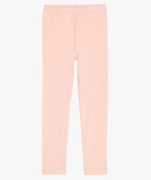 Legging fille uni contenant du coton biologique vue1 - GEMO C4G FILLE - GEMO