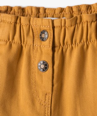 Short bébé fille uni avec ceinture élastiquée vue2 - GEMO(BEBE DEBT) - GEMO