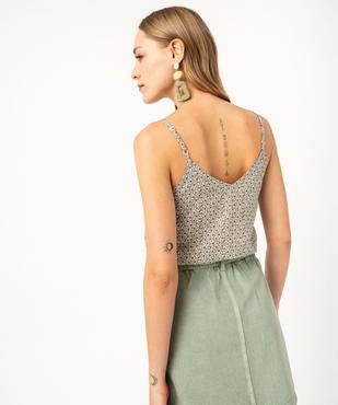 Débardeur à fines bretelles à motifs fleuris femme vue3 - GEMO 4G FEMME - GEMO