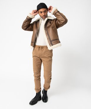 Blouson homme avec doublure chaude en sherpa vue5 - GEMO (HOMME) - GEMO
