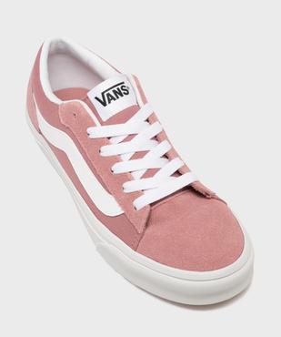 Baskets basses en cuir et textile femme - Vans vue5 - VANS - GEMO