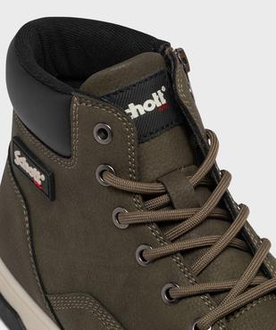 Boots homme à lacets ronds, zip et semelle sportswear - Schott vue7 - SCHOTT - GEMO