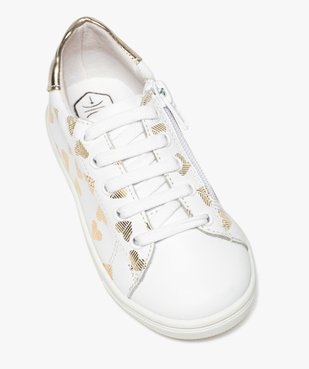 Tennis fille zippées dessus cuir imprimé vue5 - GEMO (ENFANT) - GEMO