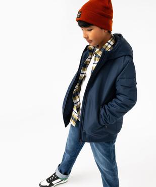 Blouson matelassé déperlant avec capuche garçon vue1 - GEMO 4G GARCON - GEMO
