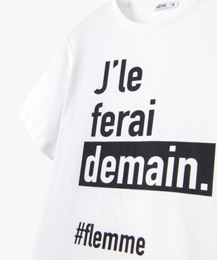 Tee-shirt garçon à manches courtes à message vue2 - GEMO (JUNIOR) - GEMO