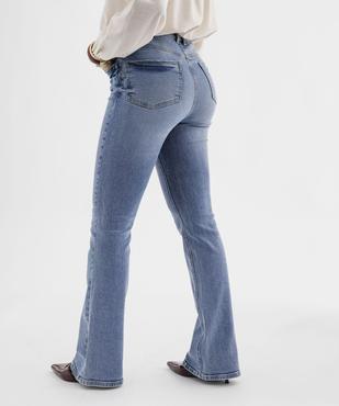 Jean bootcut taille haute en denim stretch femme vue3 - GEMO 4G FEMME - GEMO