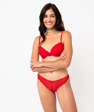 Soutien-gorge corbeille en dentelle à armatures femme vue3 - GEMO(HOMWR FEM) - GEMO