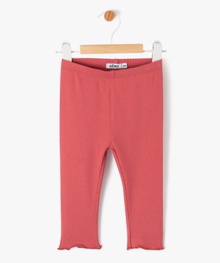 Legging en maille côtelée avec bas froncé bébé fille  vue1 - GEMO(BEBE DEBT) - GEMO