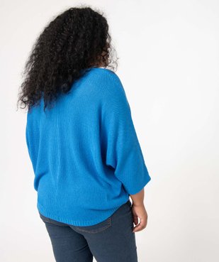 Pull femme grande taille à manches chauve-souris et maille pailletée vue3 - GEMO 4G GT - GEMO