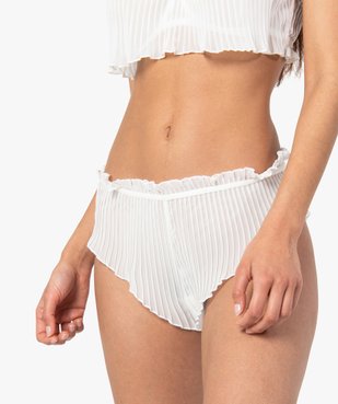 Culotte femme en voile plissé vue1 - GEMO(HOMWR FEM) - GEMO