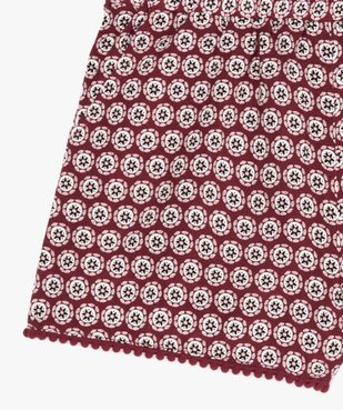 Short fille imprimé wax avec taille smockée vue2 - GEMO (ENFANT) - GEMO
