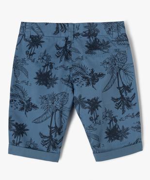 Bermuda imprimé coupe slim en toile de coton garçon vue3 - GEMO 4G GARCON - GEMO