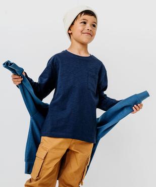 T-shirt manches longues poche garçon vue3 - GEMO (ENFANT) - GEMO