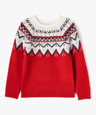 Pull de Noël avec touches pailletées fille vue6 - GEMO (ENFANT) - GEMO