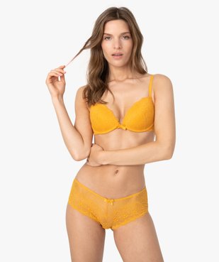 Soutien-gorge à bonnets coqués en dentelle vue3 - GEMO(HOMWR FEM) - GEMO