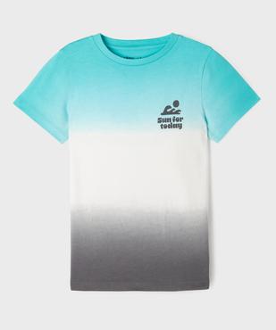 Tee-shirt dégradé à manches courtes garçon vue1 - GEMO (ENFANT) - GEMO