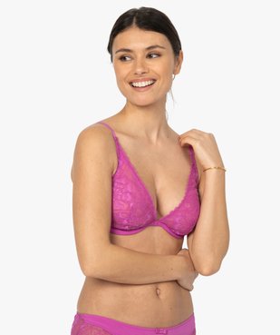 Soutien-gorge triangle en dentelle avec armatures vue1 - GEMO(HOMWR FEM) - GEMO