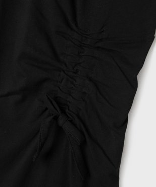 Robe tee-shirt en maille à taille froncée fille vue2 - GEMO 4G FILLE - GEMO