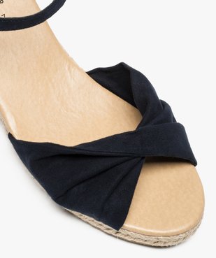 Sandales femme à talon compensé en corde vue6 - GEMO(URBAIN) - GEMO