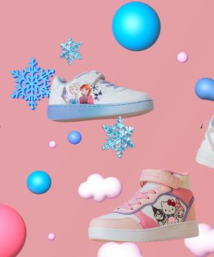 Baskets à scratch avec motif Reine des Neiges fille - Disney vue7 - REINE DES NEIGE - GEMO