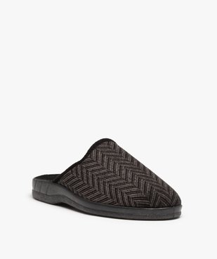 Chaussons homme mules confort à chevrons vue2 - GEMO(HOMWR HOM) - GEMO