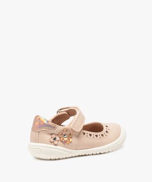 Ballerines fille babies à scratch avec fleurs irisées vue4 - GEMO (ENFANT) - GEMO