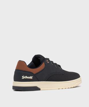 Baskets basses en toile texturé homme - Schott vue4 - SCHOTT - GEMO