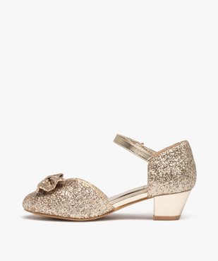 Babies fille à talon dessus pailleté avec nœud décoratif vue3 - GEMO (ENFANT) - GEMO