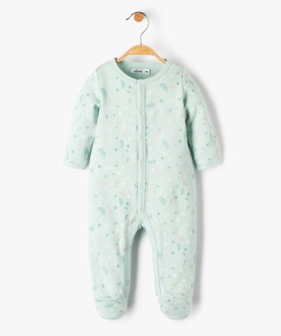 Pyjama bébé à motifs fleuris avec doublure chaude vue1 - GEMO(BB COUCHE) - GEMO