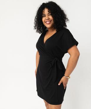 Robe portefeuille à manches courtes femme grande taille vue1 - GEMO 4G GT - GEMO