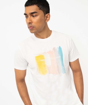 Tee-shirt homme à manches courtes et motif abstrait vue7 - GEMO (HOMME) - GEMO