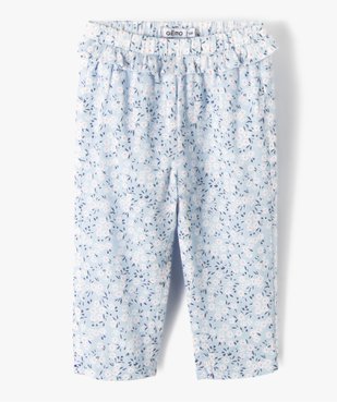 Pantalon bébé fille en coton léger à fleurs vue1 - GEMO(BEBE DEBT) - GEMO