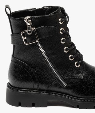 Boots fille à lacets style rock fermeture zippée vue6 - GEMO (ENFANT) - GEMO