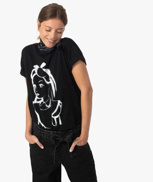 Tee-shirt femme avec motif Alice au pays des merveilles - Disney vue1 - GEMO(FEMME PAP) - GEMO