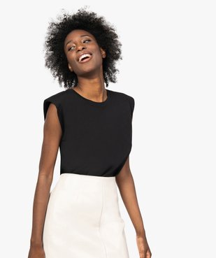 Tee-shirt femme à épaulettes sans manches vue1 - GEMO(FEMME PAP) - GEMO