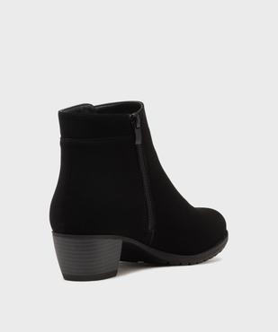 Boots confort fourrés à talon et zip femme vue4 - G'FLEX - GEMO