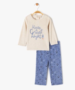 Pyjama bébé 2 pièces mix&match en velours vue1 - GEMO(BB COUCHE) - GEMO